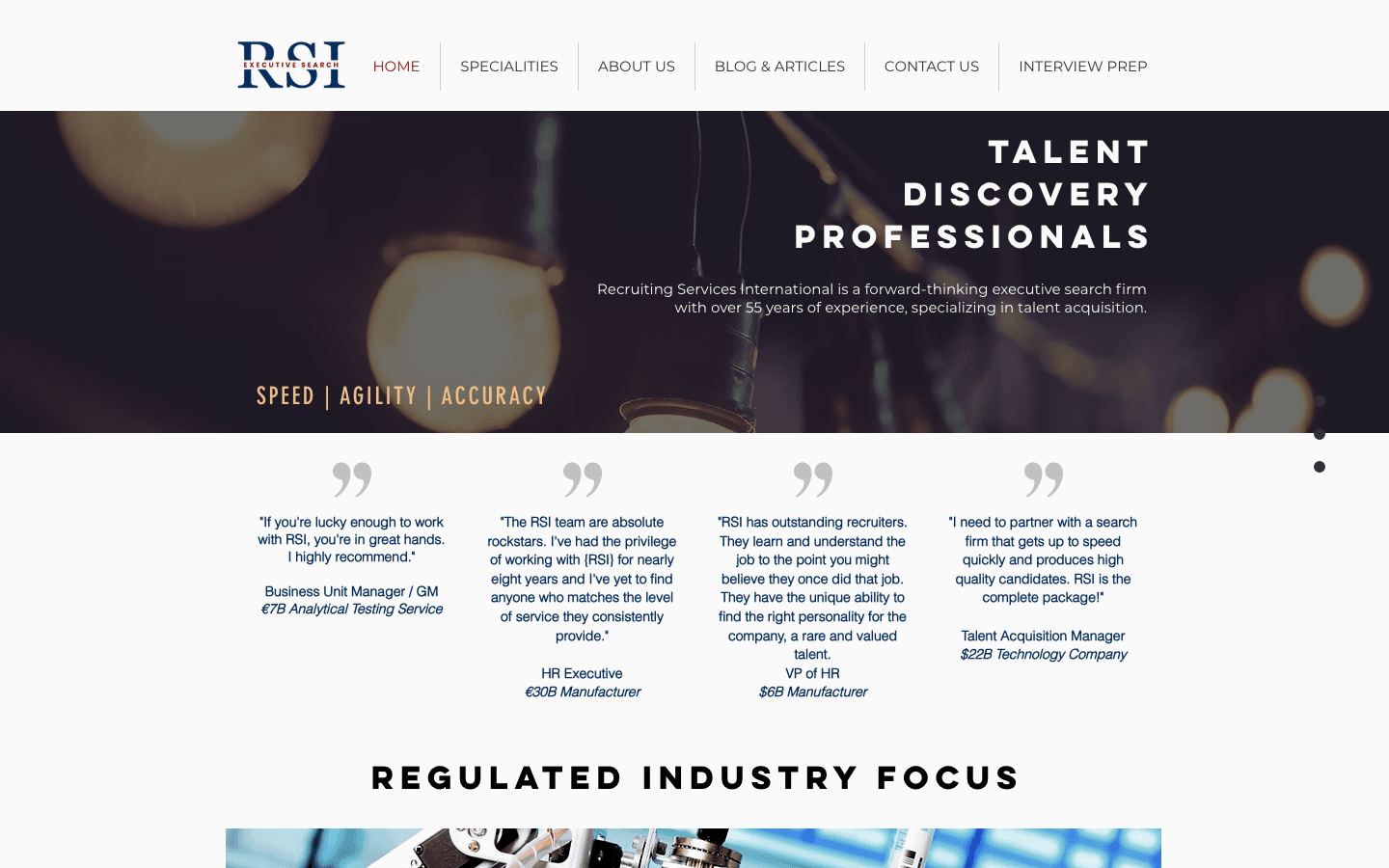 RSI Jobs original homepage